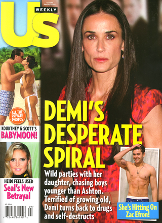 Illustration for article titled This Week In Tabloids: Details of Demi's Demented, Druggy Downfall